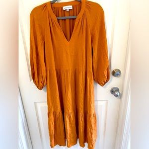 Dillards dress orange long sleeve perfect for all seasons